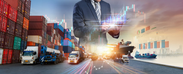 全球业务以集装箱货运列车为业务物流概念，航空货运，铁路运输和海运，全球在线货物订单图片下载