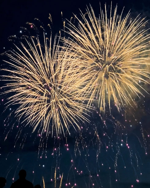 除夕烟花照片图片下载