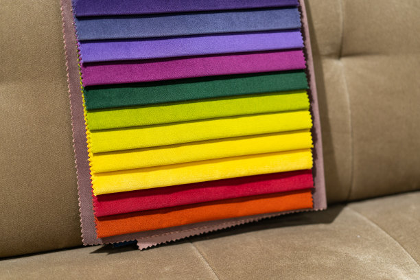 多色面料样品目录。图片下载