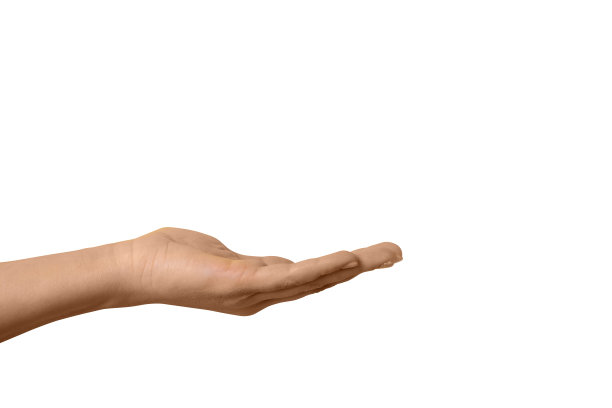 手掌朝上，孤立在白色背景上图片下载