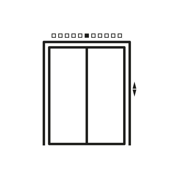 把图标。带有落地灯的电梯图标。矢量插图。每股收益10。图片下载