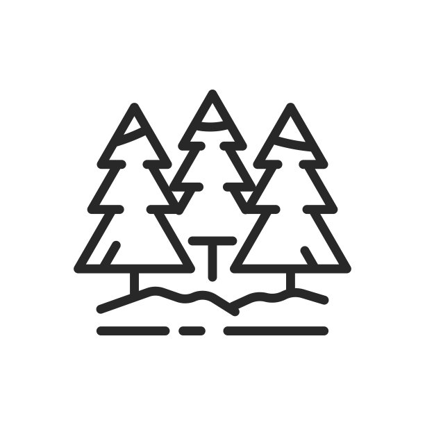 针叶林图标。图片下载