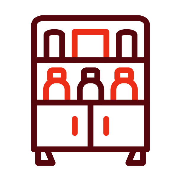 货架字形两色图标个人和商业用途。图片下载