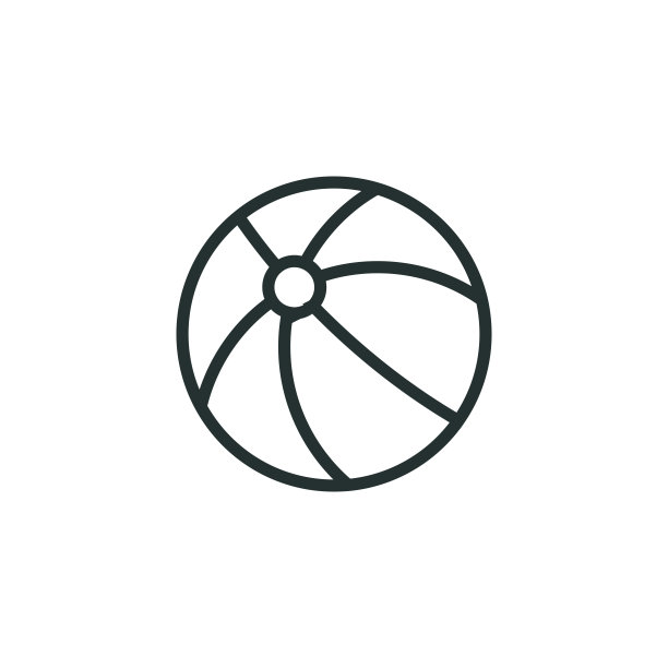 沙滩球线图标图片下载