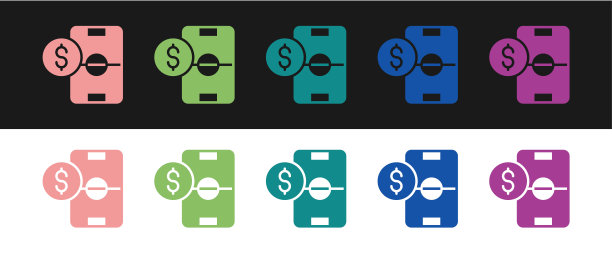 设置足球投注的钱图标孤立的黑色和白色的背景。足球博彩公司。在线足球博彩赚钱。向量图片下载