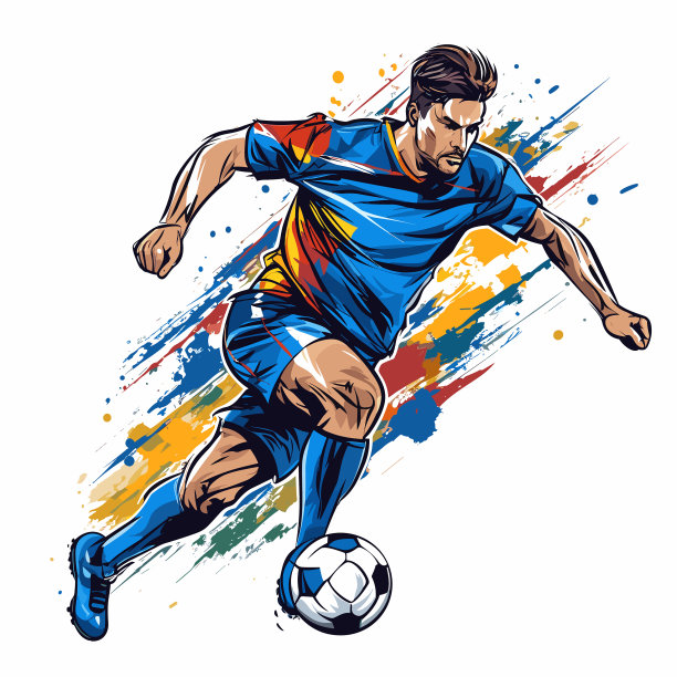 足球运动员手绘漫画足球运动员图片下载