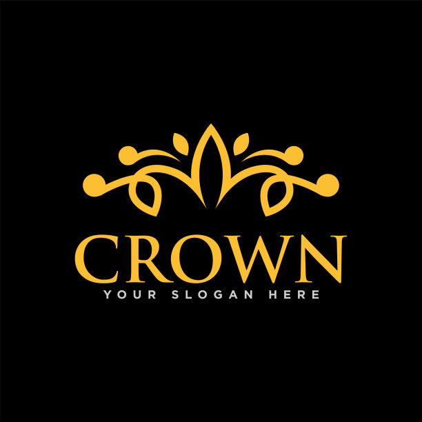 皇冠王国标志设计插图图片下载