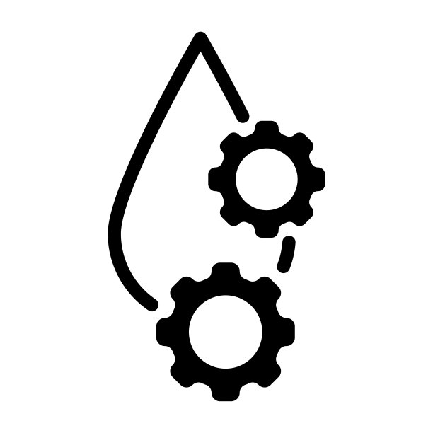 润滑油滴量和齿轮图标。矢量插图。每股收益10。图片下载