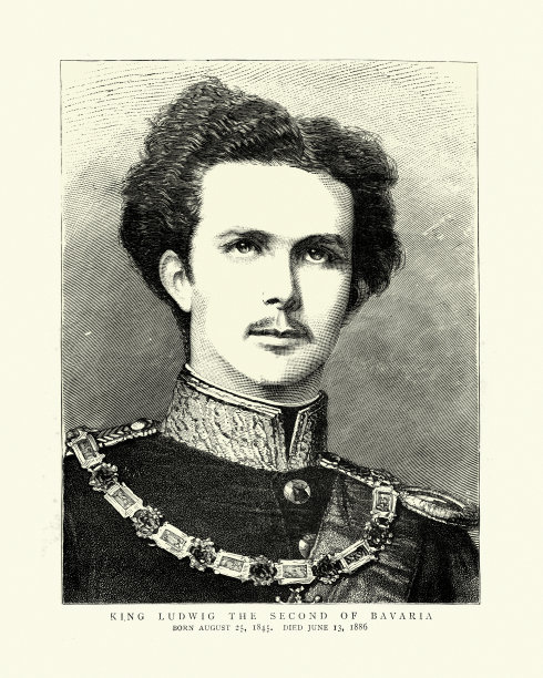 19世纪德国巴伐利亚国王路德维希二世图片下载