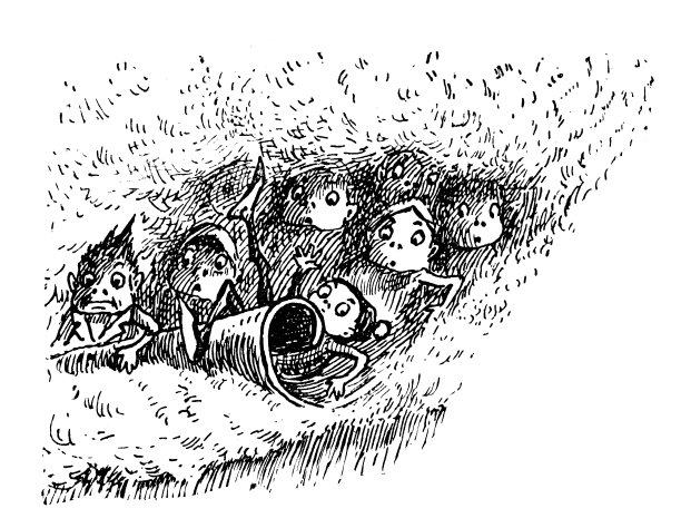 有趣的卡通人物的古董插图(“布朗尼”，1887年)图片下载