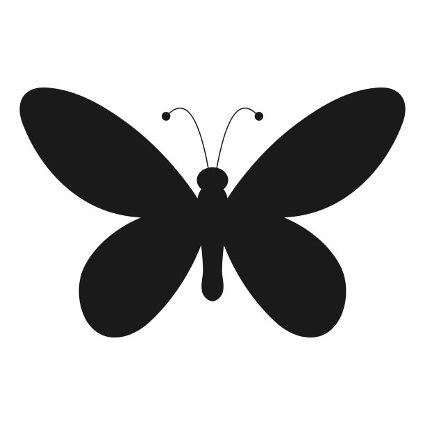 蝴蝶剪影。图片下载