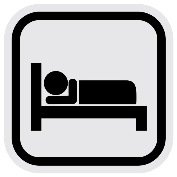 旅馆床灰色框架图片下载