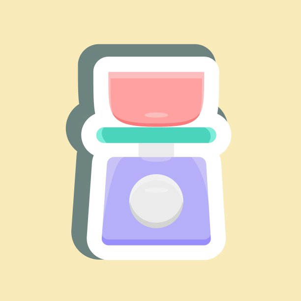 贴纸厨房秤。适合面包店的标志。简单的设计可编辑。设计模板向量。简单的说明图片下载