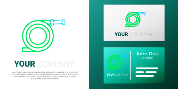 线花园软管或消防软管图标隔离上图片下载