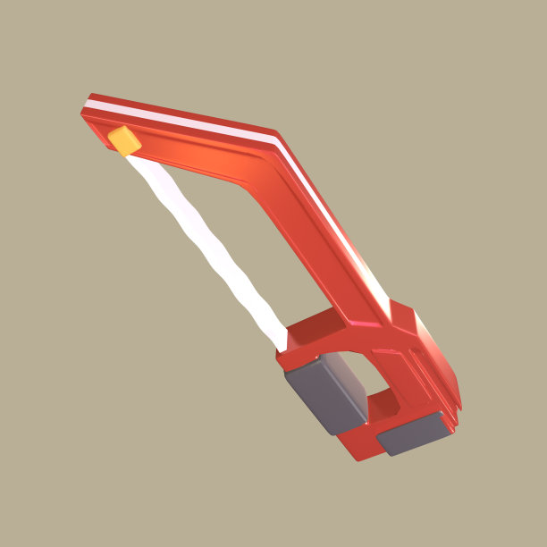 3D图标手锯渲染孤立的彩色背景图片下载