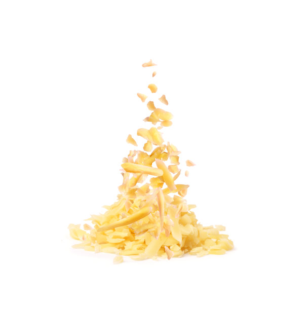 奶酪落在白色背景的幻灯片上图片下载