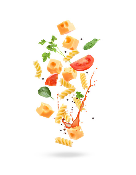 白底芝士通心粉图片下载