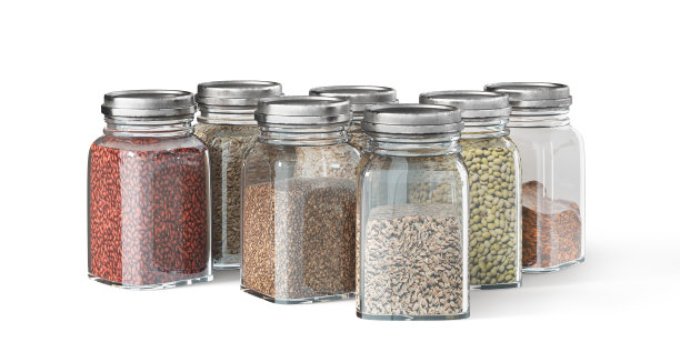 白色背景的炊具。三维演示图片下载