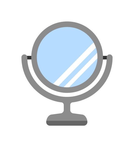化妆镜像矢量图标说明图片下载