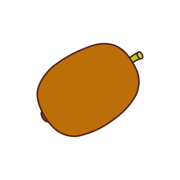 手绘猕猴桃在透明的背景。孤立的矢量插图多汁的水果图片下载