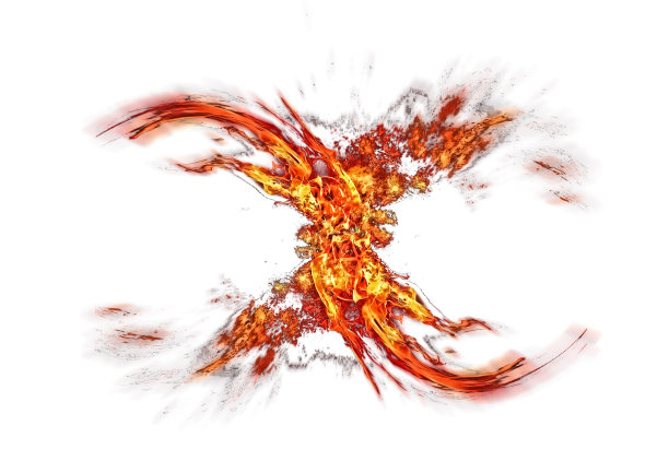 燃烧火焰的3d插图图片下载