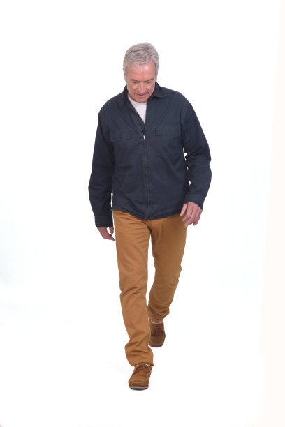 一个孤立在白色背景中的人图片下载