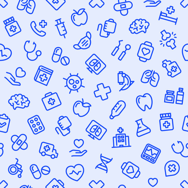 医疗无缝图标背景图片下载
