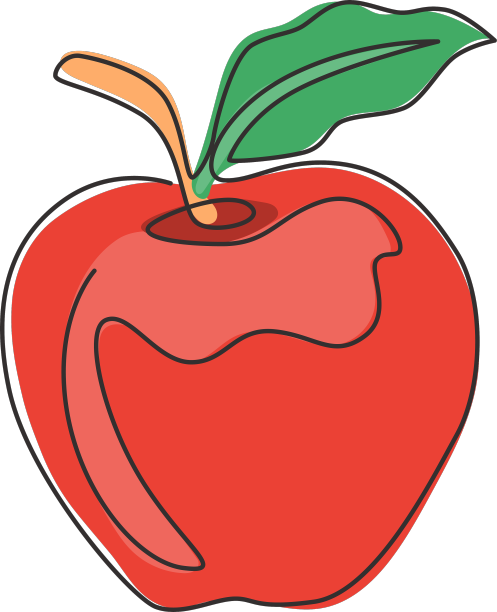 一个完整的健康有机的单线画图片下载