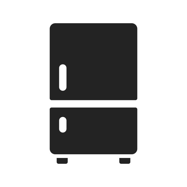 冰箱图标，矢量符号插图。图片下载