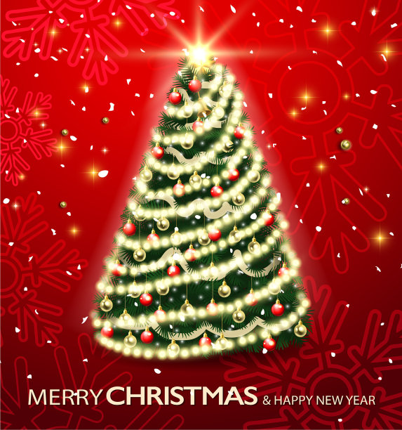 圣诞树灯图片下载