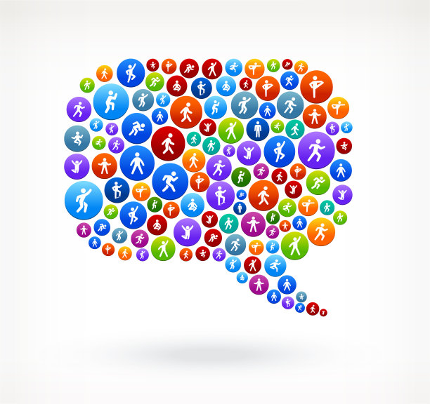 聊天气泡健康活跃的生活方式矢量按钮模式图片下载