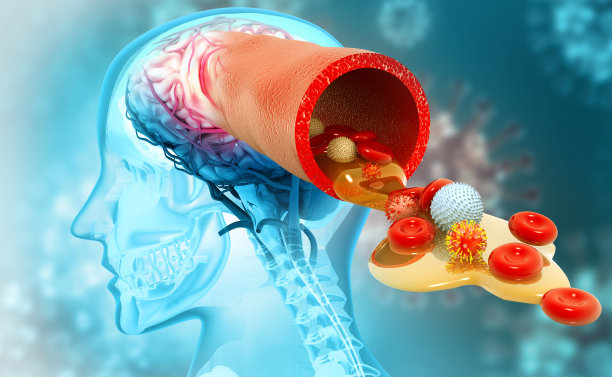 脑部病毒感染3d插图图片下载