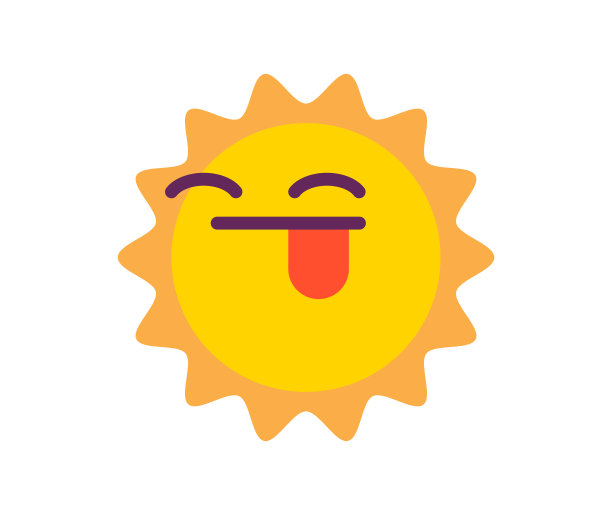 阳光可爱的表情符号图片下载