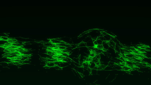 具有全球网络连接的抽象科幻领域。未来的插图。技术网络连接世界。全球数字连接ai。技术虚拟网络动态。3 d渲染。图片下载