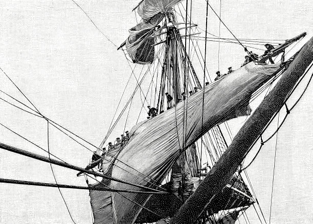 学校帆船:暴风雨来了，船帆变礁了图片下载