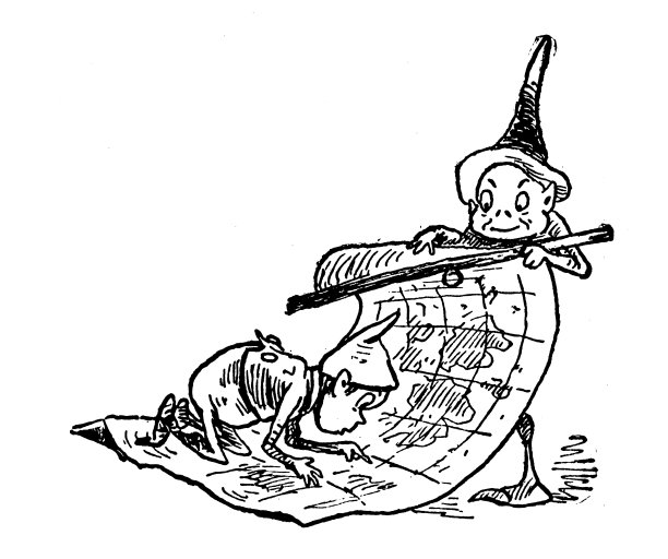 有趣的卡通人物的古董插图(“布朗尼”，1887年)图片下载