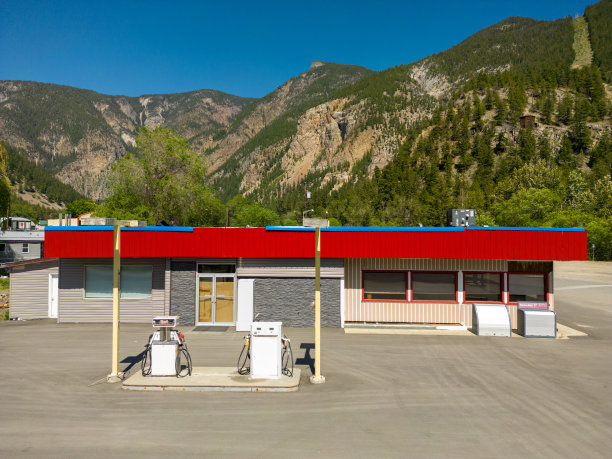 废弃的加油站海德利西米恩谷不列颠哥伦比亚省图片下载