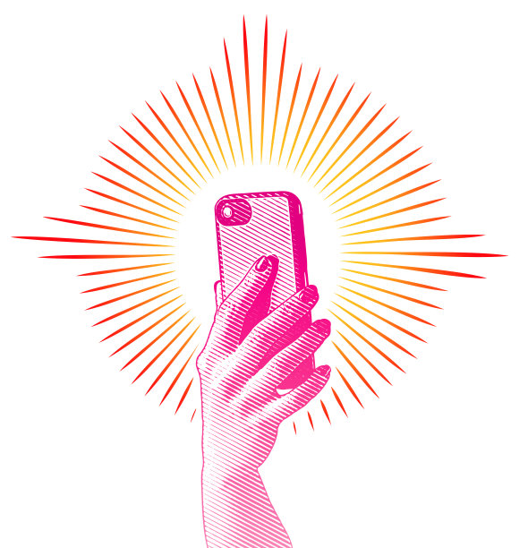 女人手里拿着智能手机图片下载