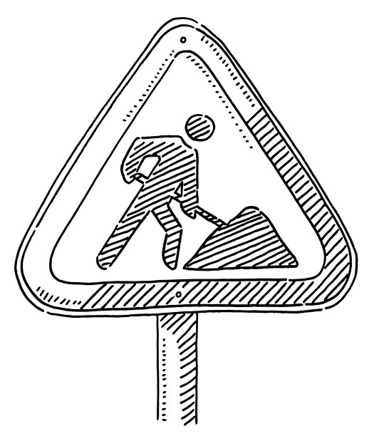 建筑工地交通标志绘制图片下载