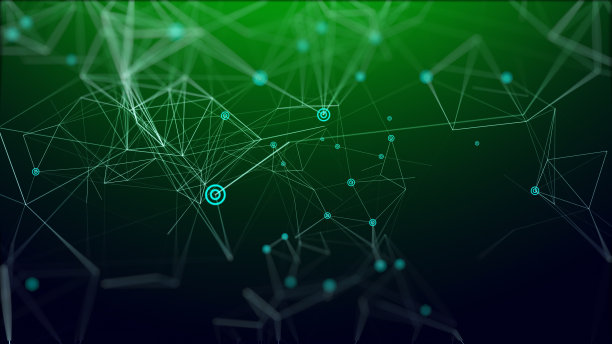 4k Plexus抽象技术未来网络与循环背景。图片下载