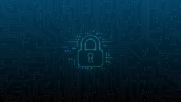 4K网络安全数据保护动画。数字数据连接。未来技术概念。图片下载