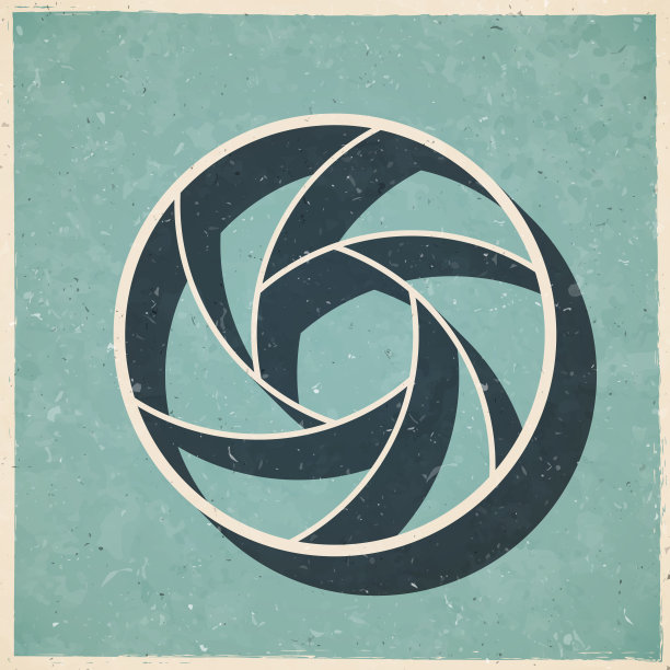 相机快门。图标复古复古风格-旧纹理纸图片下载