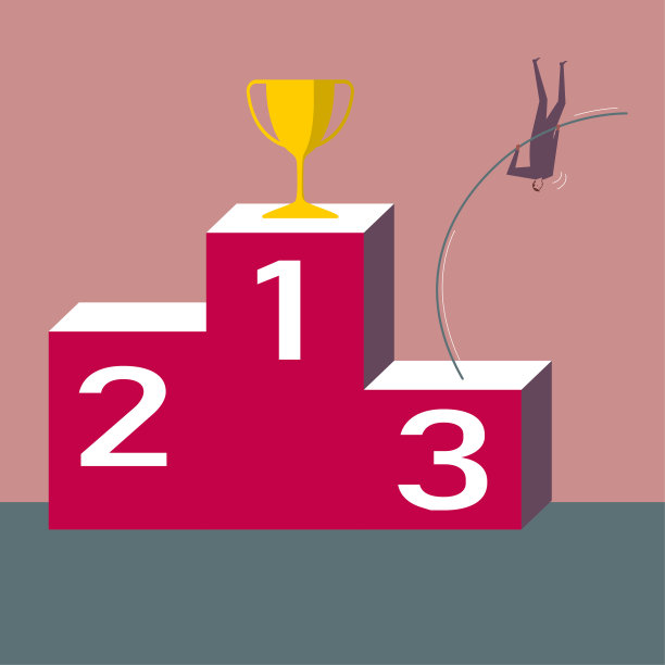 体育冠军，一个商人正在撑杆跳。图片下载