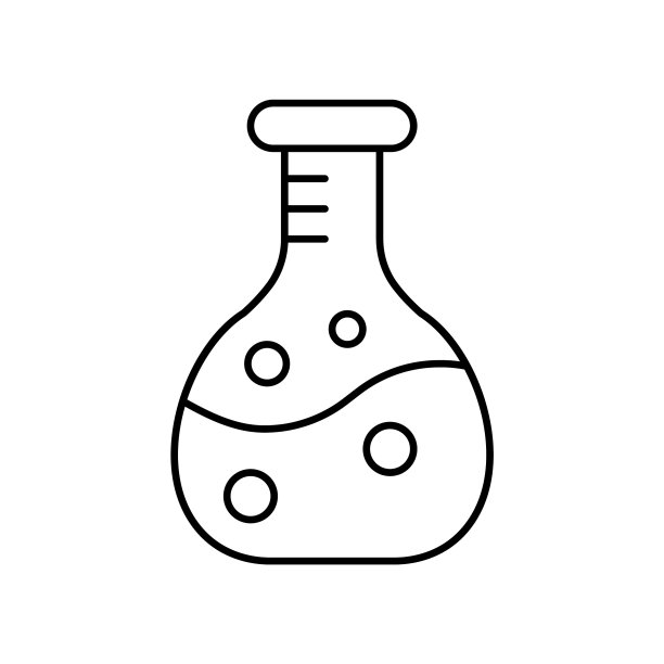 锥形烧瓶矢量图标，可以很容易地修改或编辑图片下载