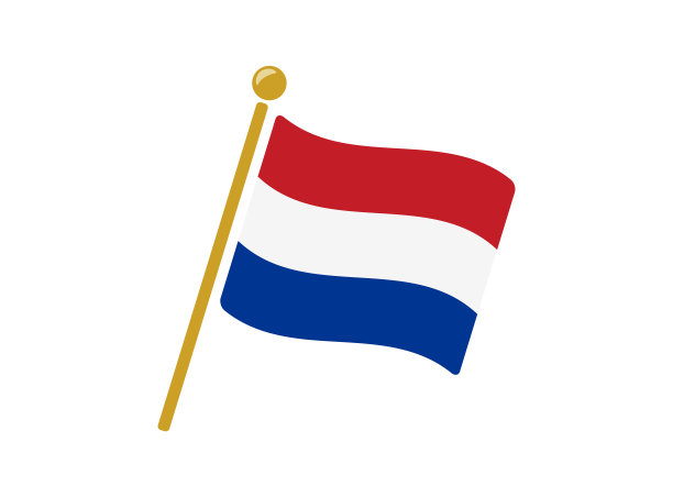 荷兰国旗图标矢量插图图片下载