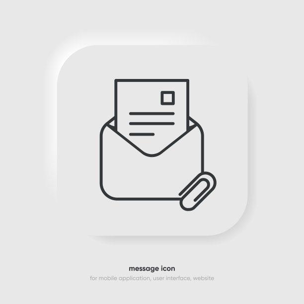 平面矢量聊天消息图标隔离在白色背景。通知图标集。新的电子邮件，新的消息图标。社交媒体聊天通知沟通。矢量图图片下载