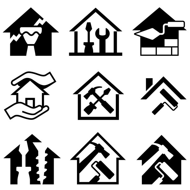 家庭改善，装饰和修理图标图片下载