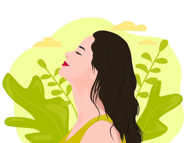 平面人物瑜伽冥想向量图片下载