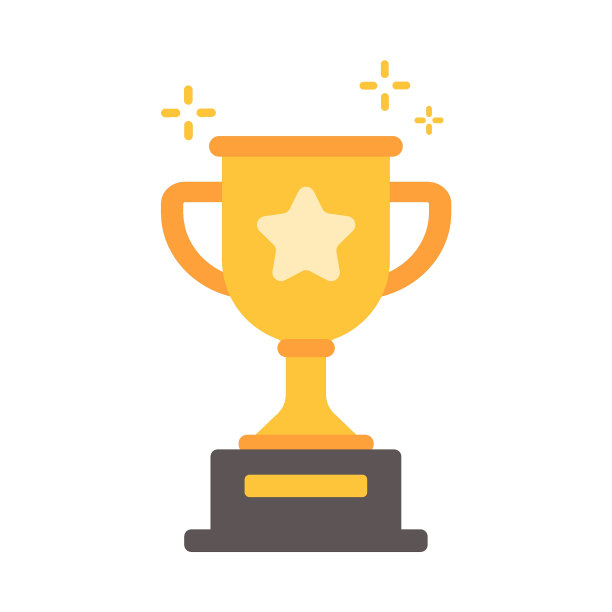 成功的金色奖杯。颁发给体育比赛优胜者的奖品图片下载