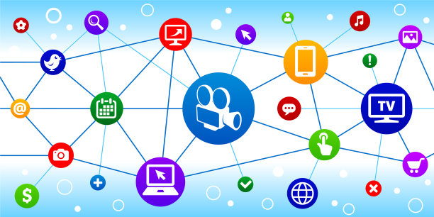 胶片相机网络通信技术三角节点模式背景图片下载